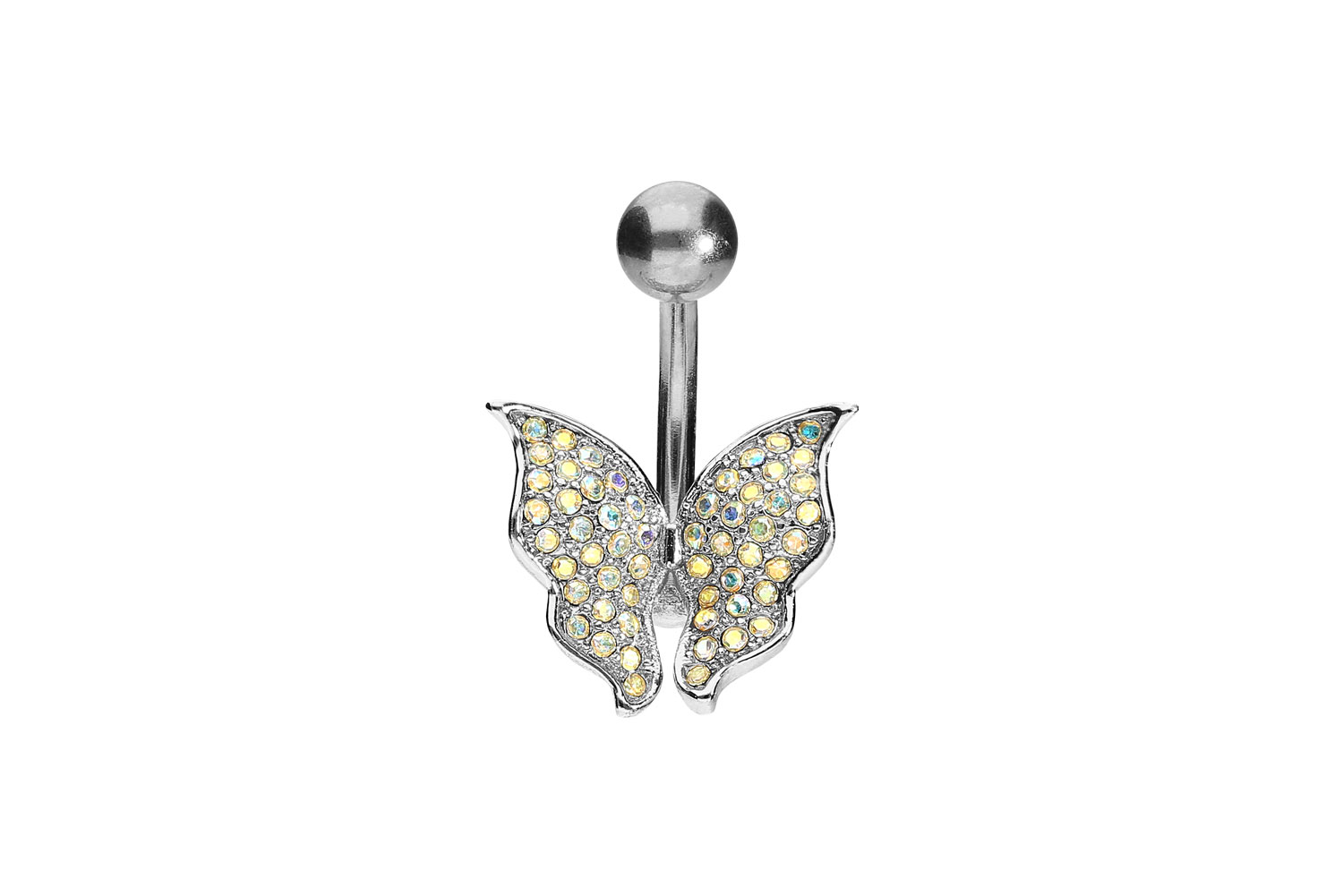 Chirurgenstahl Bananabell Piercing mit Brass-Design SCHMETTERLING ++SALE++